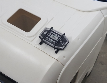 Preview: Warnlichtbalken, Gehäuse farblos,  mit Schutzgitter